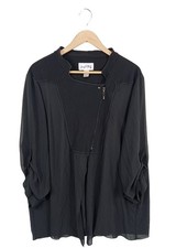 JOSEPH RIBKOFF Transparenz-Bluse Damen Bluse Gr. DE 46 schwarz Casual-Look