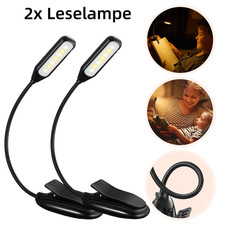 2x LED Klemmleuchte Dimmbar