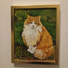 Handgemalte Katze, Katzenbild
