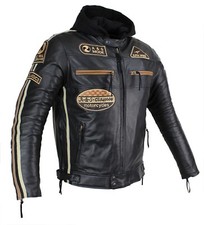 NEU Herren Motorrad Lamm Leder