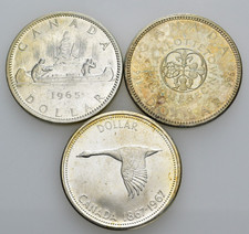 Künker: Kanada 3x1 Dollar 1964-1967 Konferenzen, Reise, Konföderation Silber Top