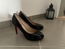 Damen Pumps Lack schwarz mit