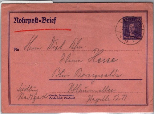 Deusches reich auf brief - 12,