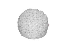 Kissenhülle rund ca. 40 cm Ø silber beties "Klorolle"