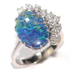Ring Gold Opal 3,8ct Diamant