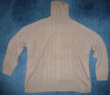 GALERIA MERINO/CASHMERE Rollkragen Pullover mit Zopfmuster Gr:L