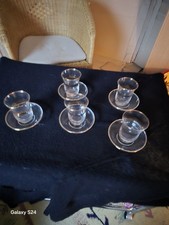 5 Türkische Teegläser mit Untertellern und Goldrand