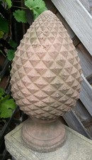 Pinie Pinienzapfen Zapfen groß Garten Dekoration Kunst Sandstein Antik Look E 05