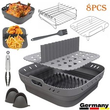 8 tlg Silikonform Zubehör Heißluftfritteuse für Ninja Speedi ON400UK Tefal 6,5 L