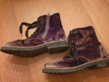 Camouflage Samt-Stiefeletten braun Gr. 39