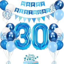 30. Geburtstag Deko Blau