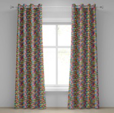Bunt 2-Panel-Fenstervorhänge
