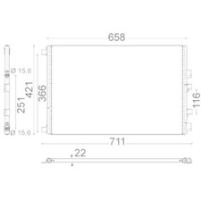 1x Kondensator, Klimaanlage