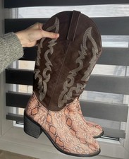 Cowboystiefel Rosa Braun Cowboy Boots