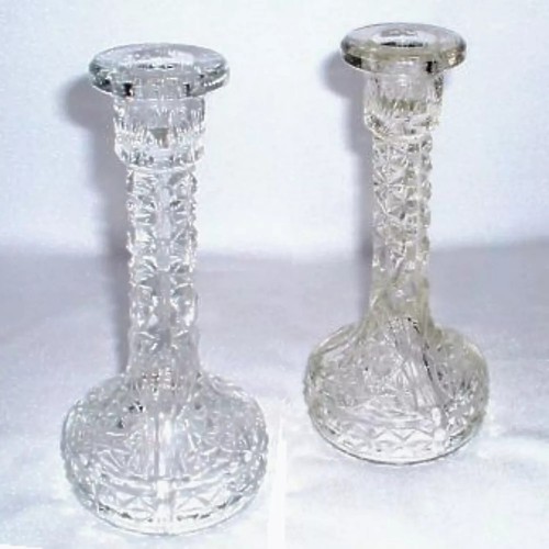 Pressglas kerzenleuchter mit - 2,