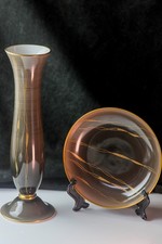 Vintage-Porzellan Fürstenberg: Trichtervase + Schale, Mid-Century Modern * 60er