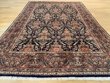 6304 Gewaschen - Handgeknüpfter Indo Blumen Ghom 195x127 Orientteppich Tappeto