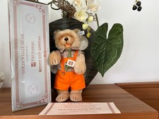 Steiff Bär Golden Gate Baer 29 cm Knopf, Fahne 0285/29, Schild, Zertifikat, Kart
