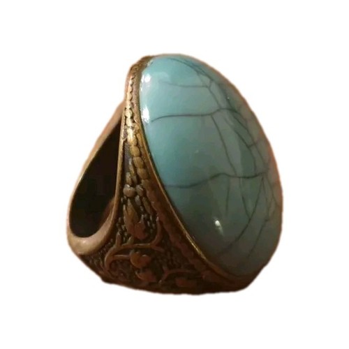 Ring groß mit - ring, türkisfarben