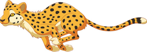 Aufkleber rennender leopard - aufkleber,