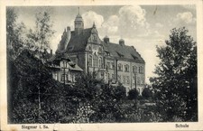 Ak Siegmar Chemnitz in Sachsen, Schule,  Architektur, Bäume im... - 4749505