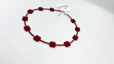 Perlenkette rot handgemacht