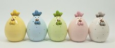Keramik Huhn 9cm versch. Farben Ostern Tischdeko Tiere Ei Tortenfigur Frühling