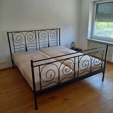 Stabiles Bettgestell Metall Schwarz Antik 180x200cm IKEA Noresund 