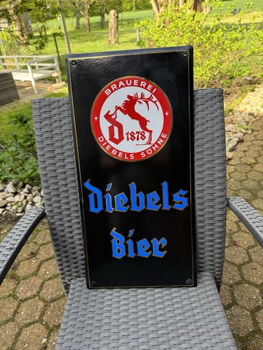 Diebels bier emaille - bier, schild