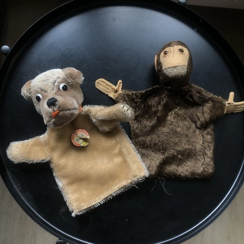 Vintage handpuppen - 2x,