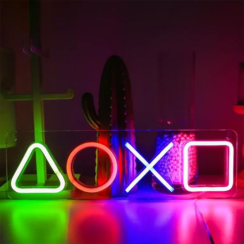 Qxmh gamer neon led gaming - gamer,
