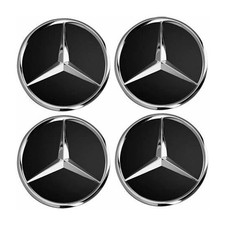 4x 60mm Stern Logo Schwarz