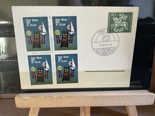 Kieler Woche 1961: Sonderpostkarte + 4 Vignetten