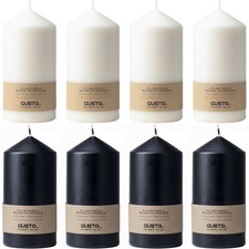 12 Stück Gusta Stumpenkerzen