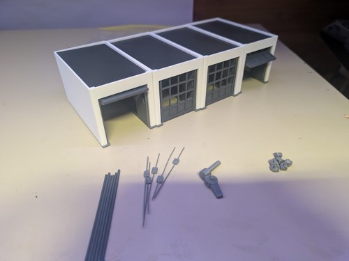 Gebäude lkw garage - gebäude,