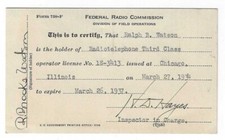 1934 Maj. Ralph Watson Federal