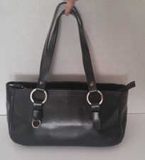 Nannini Leder Schwarz Henkeltasche Abendtasche