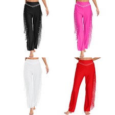 Damen Hosen Cosplay Tanzbekleidung Shiny Kostüm Strass Latin Bauch Tanz Samba