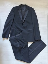 Hugo Boss Smoking Anzug 2tlg. Schwarz Gr. 102 Jacke/Sakko + Hose 100%Wolle