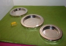 Lambert  3 Untersetzer Kerzenständer silber glänzend