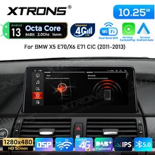 Für BMW X5 E70 X6 E71 CIC Autoradio Android 14 10,25" 8-Kern GPS LTE 4G CarPlay
