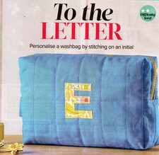 ~ Nähanleitung zum Ausziehen für hübsche Kulturtasche mit personalisierter Initiale ~