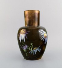 Clément Massier für Golfe Juan. Antike Vase aus glasierter Keramik. Ende 19.Jh.