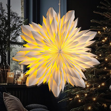 Weihnachtsstern Beleuchtet, Papiersterne Weihnachten, 3D Stern Fenster, Weihnach