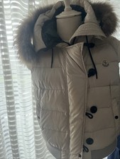 Moncler Weste Beige gr  5 (42) Echtfell Damen