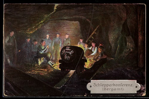 Ansichtskarte bergbau - ansichtskarte,