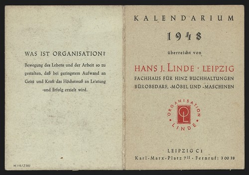 Kalender 1948 leipzig hans - leipzig,,