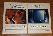 Seltene Werbung vintage PHILIPS MATCHLINE 100 Hz Ferneher ohne Flimmern 1992