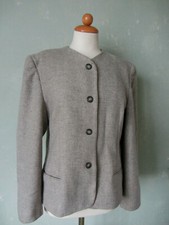 Laura Ashley Jacke grau kurz 100% Wolle Größe 38 M