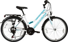 26 zoll Fahrrad Mädchenfahrrad Kinderfahrrad  Cityfahrrad city bike Weiss türkis